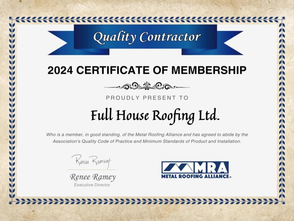 MRA Certificate of Membership - Contractor Template