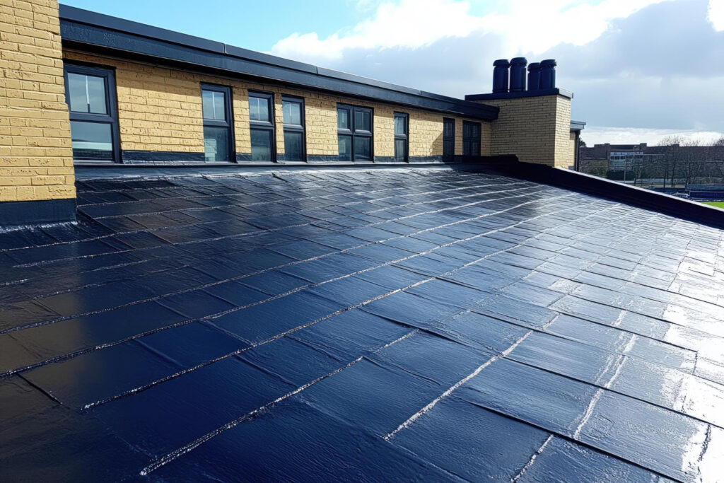 house with flat roof